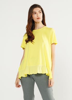 Γυναικεία Μπλούζα BSB κίτρινο χρώμα